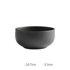 Nordic Ceramic Rice & Steak Bowl – Deep Household Tableware Dish Set
