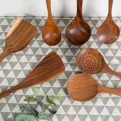 Teak Wood Stir-Fry Spatula – Non-Stick Wok Cooking Tool