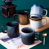 Japanese Ceramic Mug – Coffee, Tea & Milk Cup with Handle