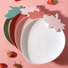Strawberry-Shaped Lazy Snack Tray – Cute Fruit & Candy Plate