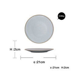 Household Dinnerware Set – Flat Plates & Bowls for Everyday Dining