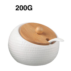 Ceramic Kitchen Seasoning Jar – Spice Storage Container with Lid