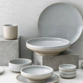 Household Dinnerware Set – Flat Plates & Bowls for Everyday Dining