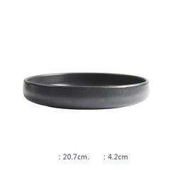 Nordic Ceramic Rice & Steak Bowl – Deep Household Tableware Dish Set