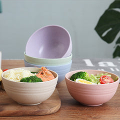 Household Wheat Straw Meal Bowl Set – Eco-Friendly Dining Bowls