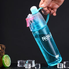 Portable Sports Water Bottle with Mist Spray – Outdoor Cooling Spray Cup