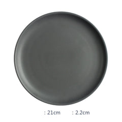 Nordic Ceramic Rice & Steak Bowl – Deep Household Tableware Dish Set