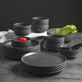 Nordic Ceramic Rice & Steak Bowl – Deep Household Tableware Dish Set