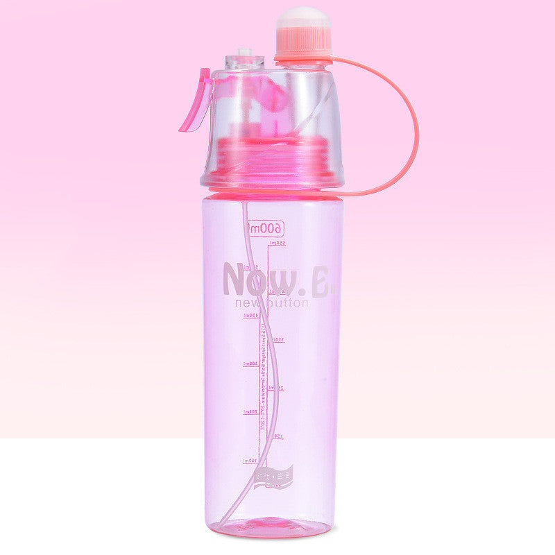 Portable Sports Water Bottle with Mist Spray – Outdoor Cooling Spray Cup