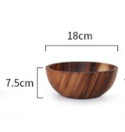 Natural Wooden Kitchen Bowl – Fruit & Salad Serving Bowl for Home & Restaurant