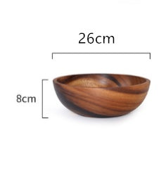 Natural Wooden Kitchen Bowl – Fruit & Salad Serving Bowl for Home & Restaurant