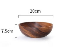 Natural Wooden Kitchen Bowl – Fruit & Salad Serving Bowl for Home & Restaurant