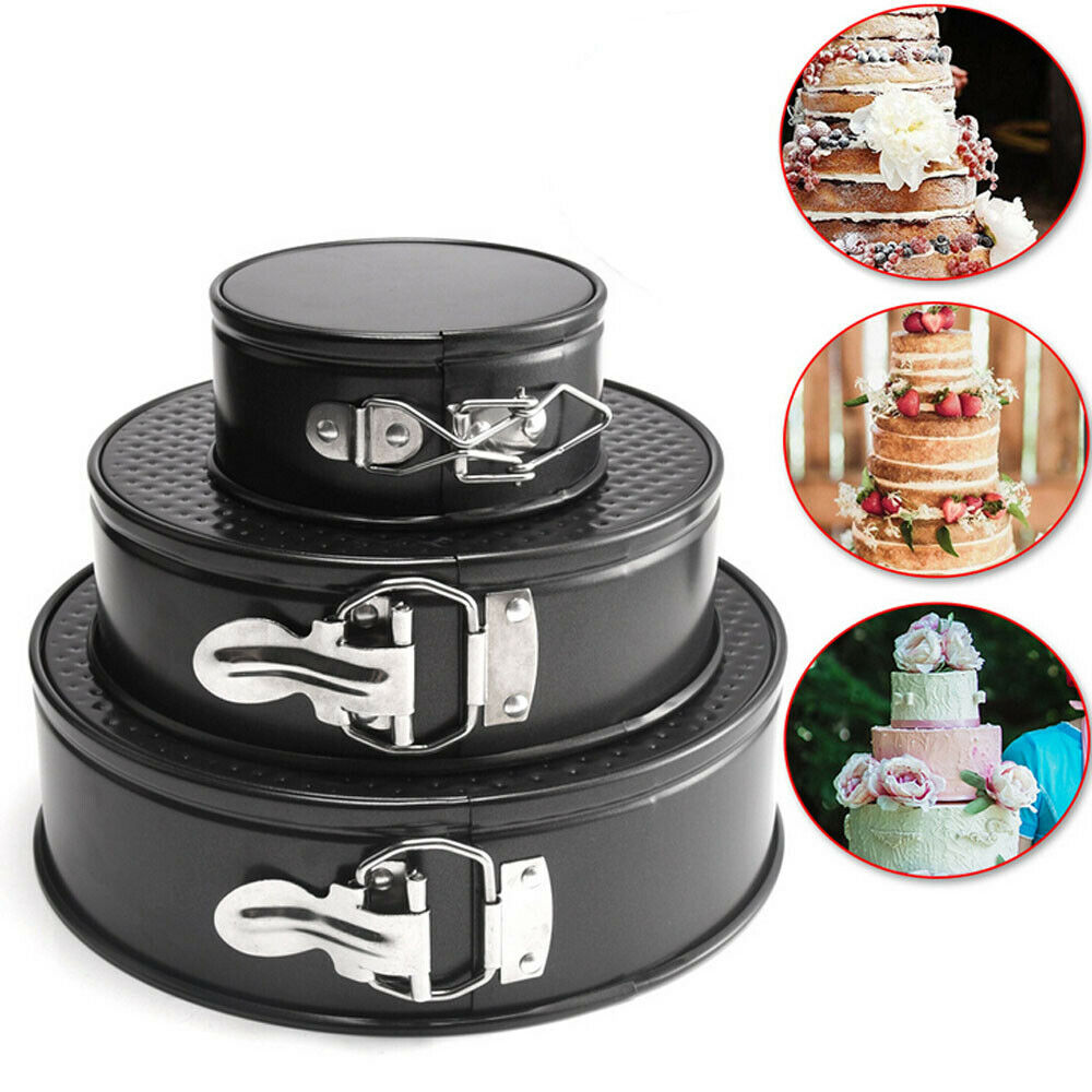 3-Piece Non-Stick Round Cake Pan Set – Springform Bakeware