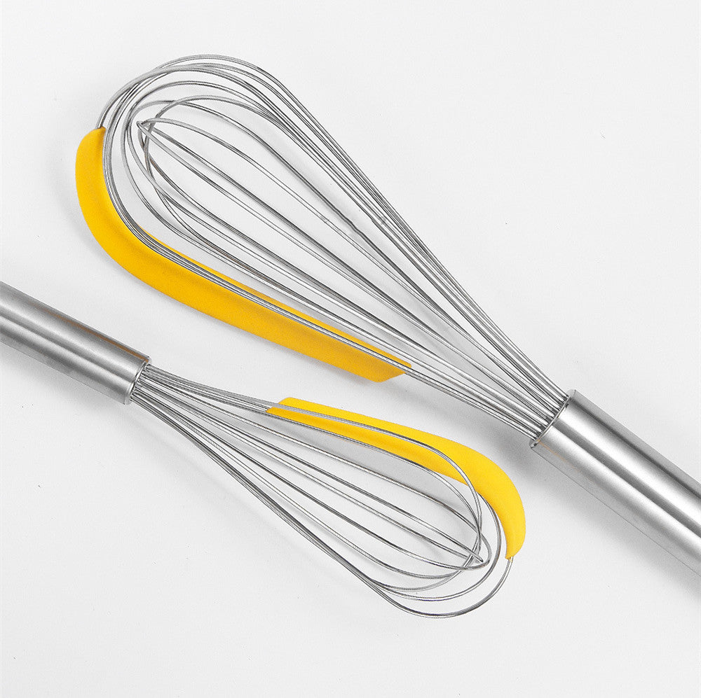 3PCS Stainless Steel Balloon Whisk Set – Manual Egg Beater & Baking Mixer