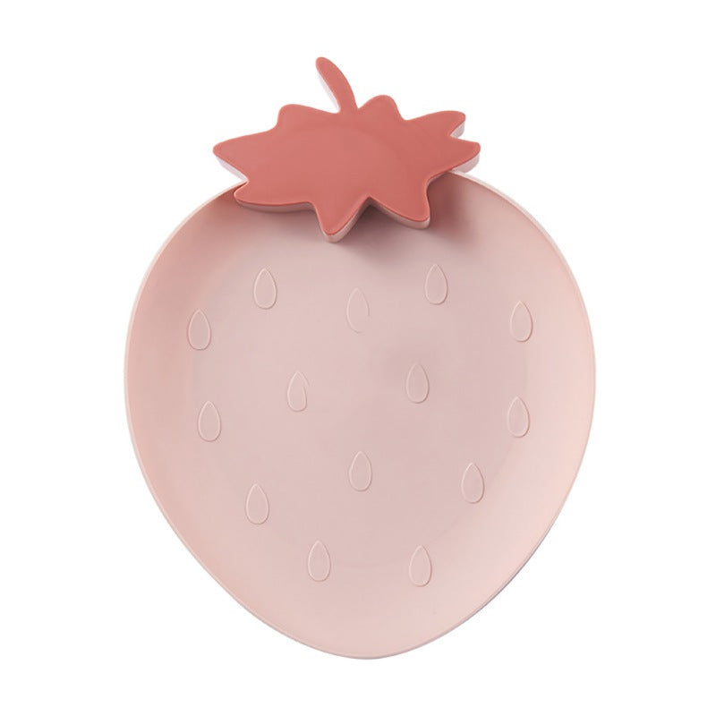 Strawberry-Shaped Lazy Snack Tray – Cute Fruit & Candy Plate