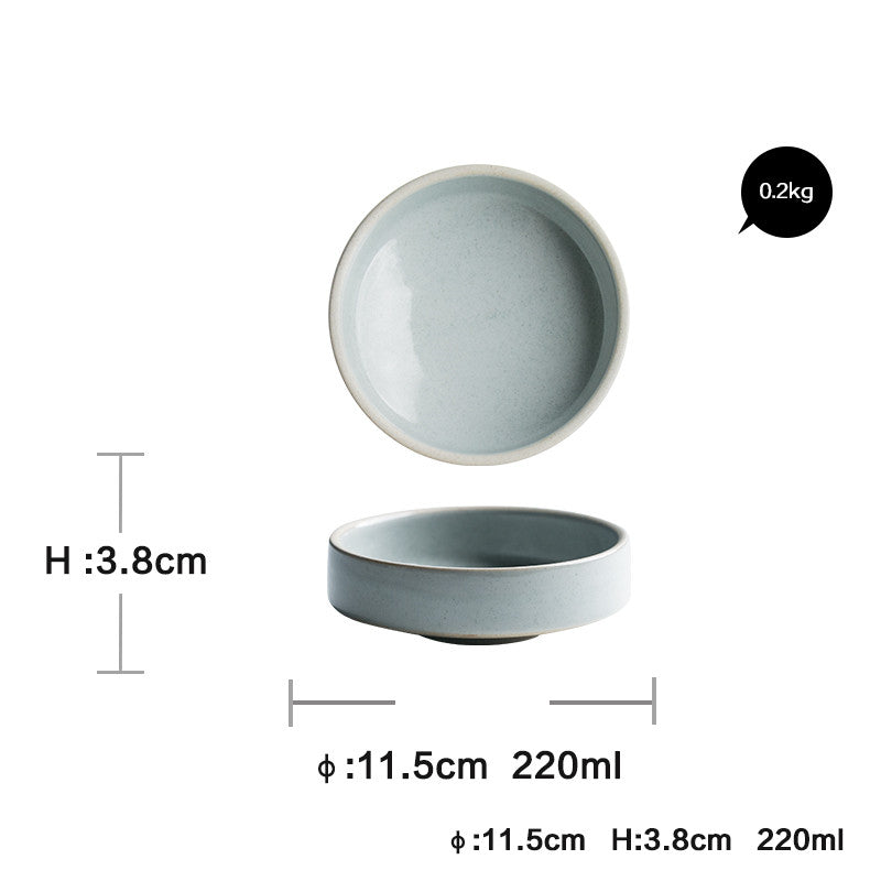 Household Dinnerware Set – Flat Plates & Bowls for Everyday Dining