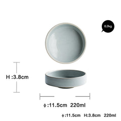 Household Dinnerware Set – Flat Plates & Bowls for Everyday Dining