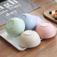 Household Wheat Straw Meal Bowl Set – Eco-Friendly Dining Bowls