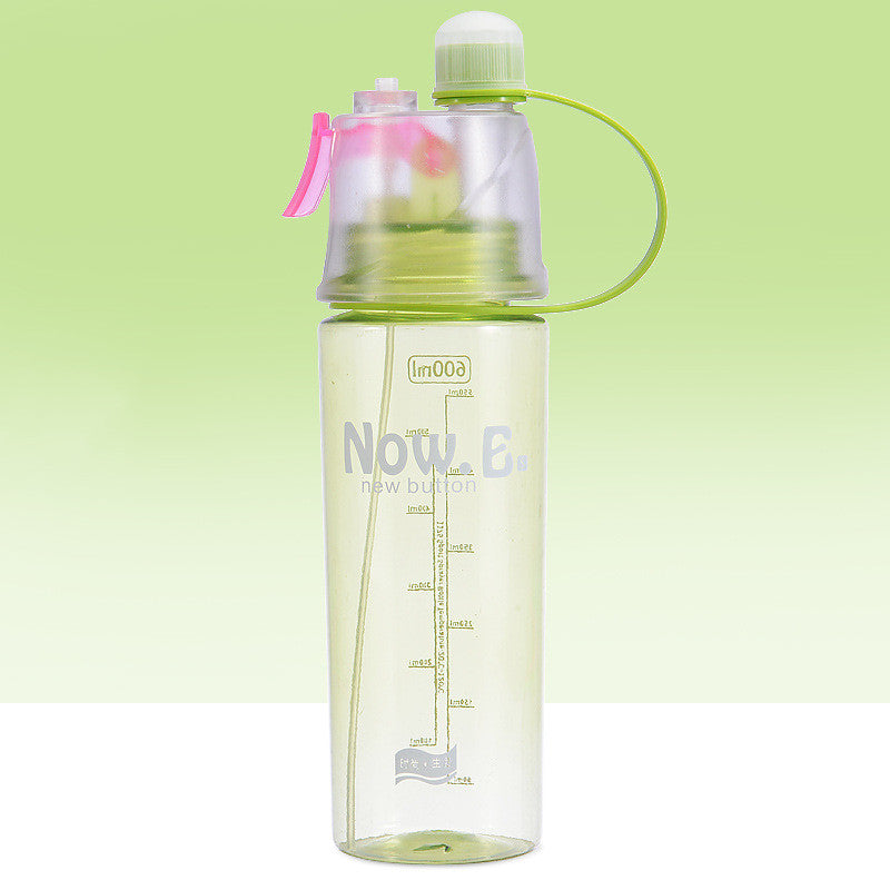 Portable Sports Water Bottle with Mist Spray – Outdoor Cooling Spray Cup
