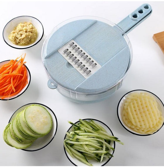 8-in-1 Mandoline Vegetable Slicer – Potato Peeler, Carrot & Onion Grater with Strainer | Kitchen Tool