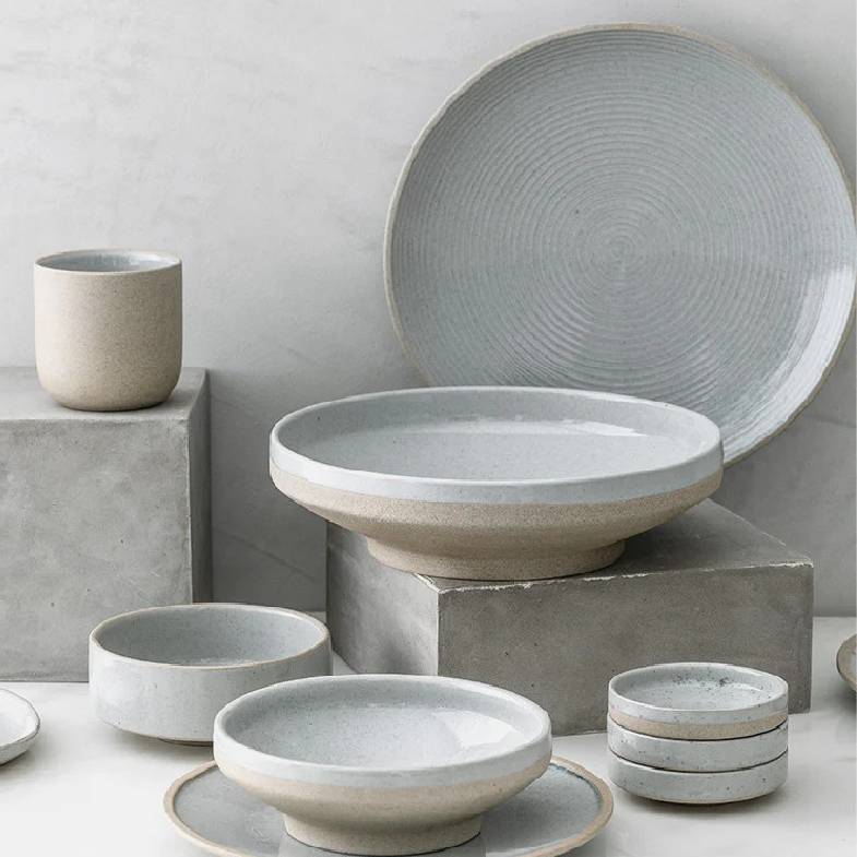 Household Dinnerware Set – Flat Plates & Bowls for Everyday Dining