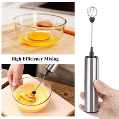 Electric Handheld Milk Frother & Coffee Blender – Kitchen Whisk Tool