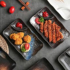Ceramic Compartment Dinner Plate – Household Divided Plate for Organized Meals