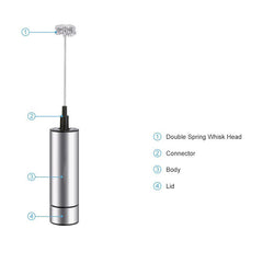Electric Handheld Milk Frother & Coffee Blender – Kitchen Whisk Tool