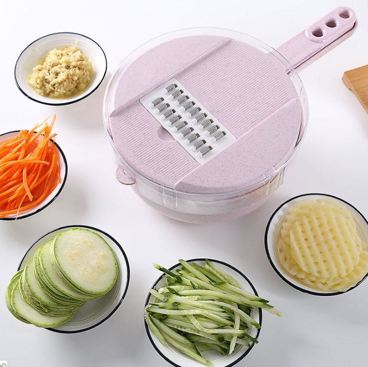8-in-1 Mandoline Vegetable Slicer – Potato Peeler, Carrot & Onion Grater with Strainer | Kitchen Tool