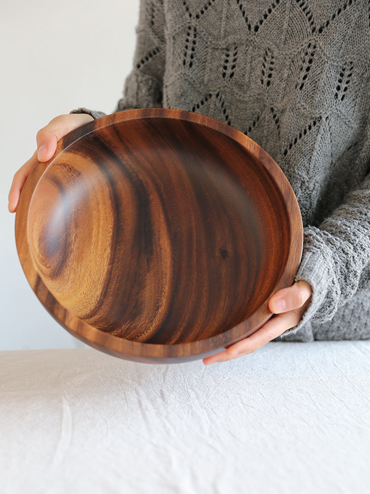 Natural Wooden Kitchen Bowl – Fruit & Salad Serving Bowl for Home & Restaurant