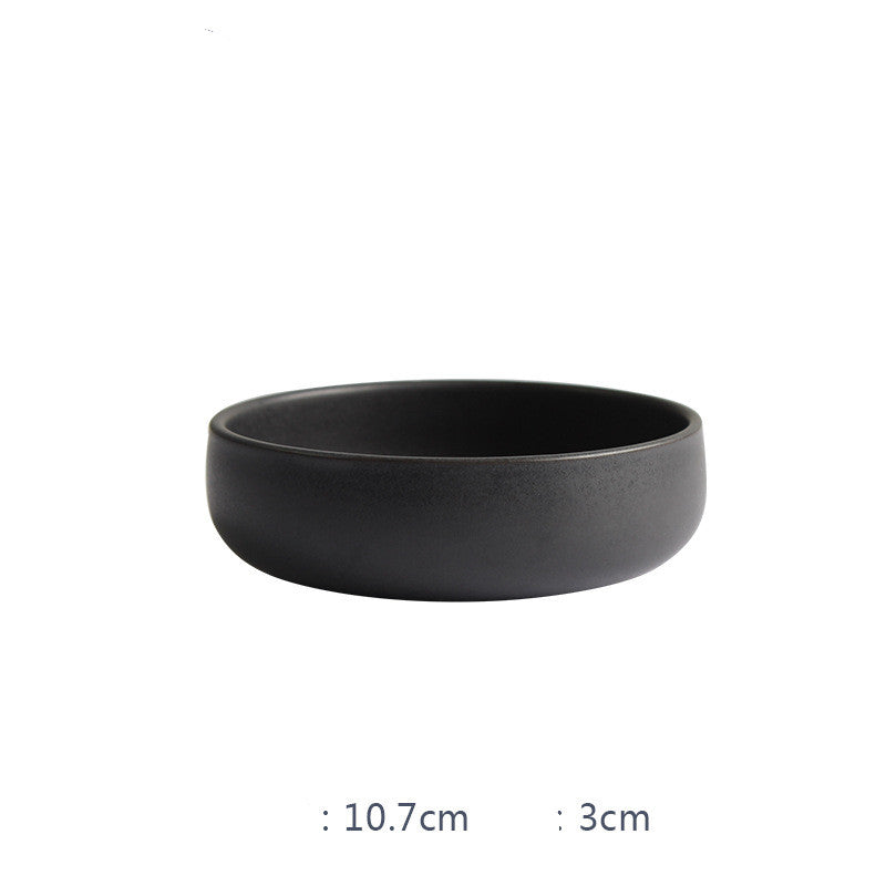 Nordic Ceramic Rice & Steak Bowl – Deep Household Tableware Dish Set