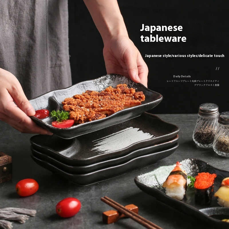 Ceramic Compartment Dinner Plate – Household Divided Plate for Organized Meals