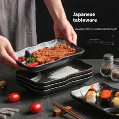 Ceramic Compartment Dinner Plate – Household Divided Plate for Organized Meals