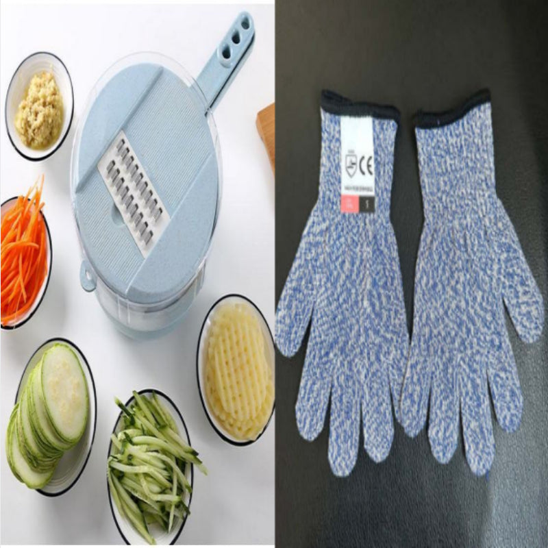 8-in-1 Mandoline Vegetable Slicer – Potato Peeler, Carrot & Onion Grater with Strainer | Kitchen Tool