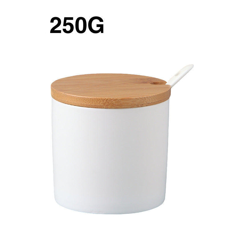 Ceramic Kitchen Seasoning Jar – Spice Storage Container with Lid