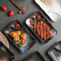 Ceramic Compartment Dinner Plate – Household Divided Plate for Organized Meals